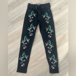 TOPSHOP JEANS PANTS EMBROIDERED